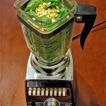 Random image: the traditional italian way of making basil pesto