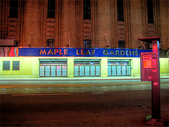 maple leaf gardens, carlton street, parking meter, toronto, city, life