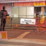 Random image: wind mobile, statue, advertisement, king street west, construction, bell lightbox building, toronto, city, life