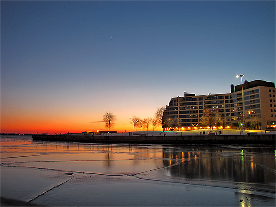 ice, winter, lake ontario, waterfront, lakeshore, toronto, city, life