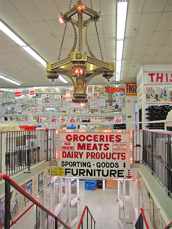 honest ed's, discount store, mirvish village, shop, chandelier, bargains, toronto, city, life