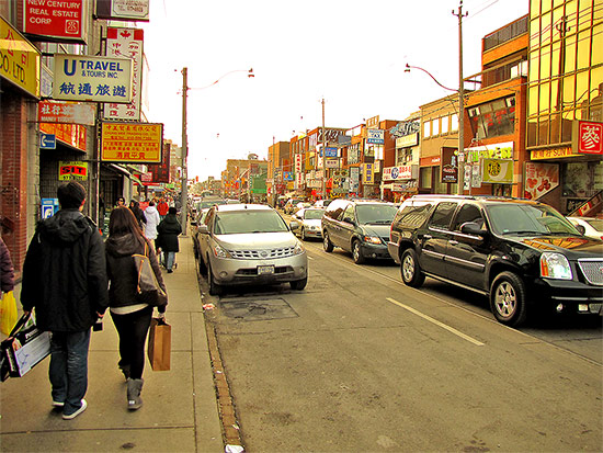 chinatownm sidewalk, signs, signage, dundas street west, toronto, city, life