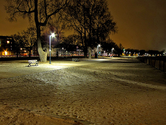 woodbine beach, boardwalk, sand, park benches, skyline, toronto, city, life