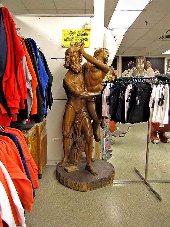 rape of persephone, statue, hades, demeter, pluto, shop, store, honest ed's, toronto, city, life