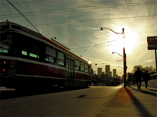 west don lands, queen street bridge, parkway, stairs, bridge, toronto, city, life