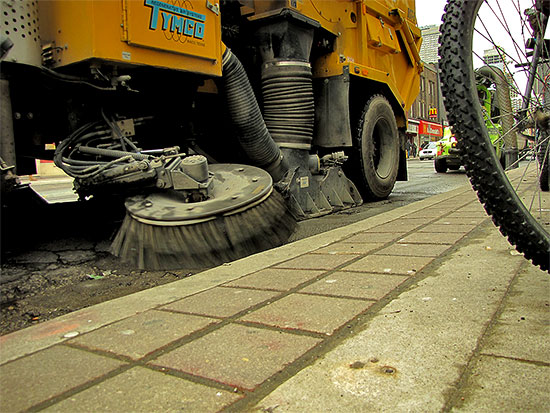 st. patrick's day parade, street sweeper, street-sweeper, yonge street, toronto, city, life