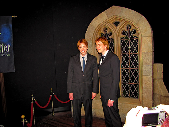  james and oliver phelps, weasley brothers, harry potter exhibit,  ontario science centre, toronto, city, life
