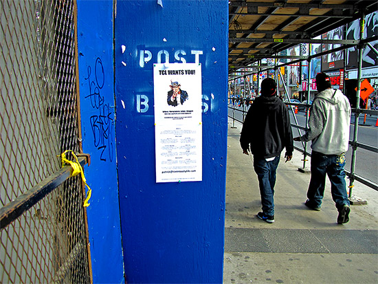 poster, sign, tcl, torontocitylife.com, recruitment, yonge street, toronto, city, life