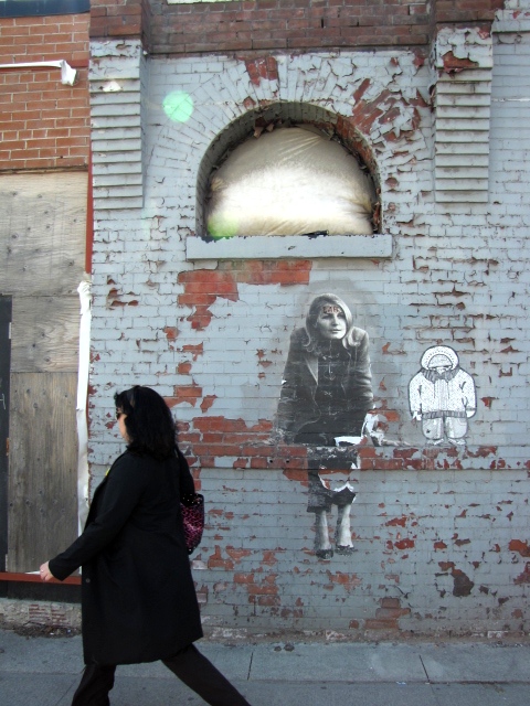 banksy, art, urban, wall, toronto, city, life