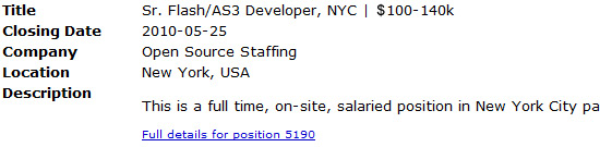 job offer, flash developer, toronto, city, life