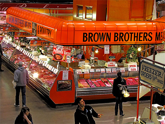brown brothers, meat market, st. lawrence market, toronto, city, life