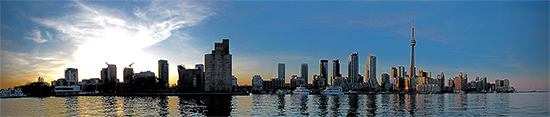 skyline, sunset, harbourfront, lakeshore, lake ontario, waterfront, toronto, city, life