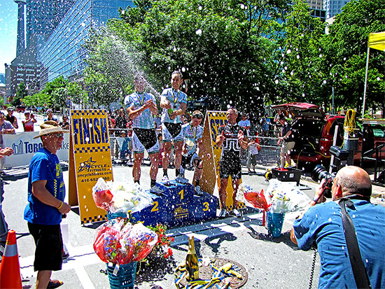 criterium, 2010, winners, podium, team spidertech, road, race, street, bicycle, biking, cycles, cyclists, bicycling, riding, competition, 2010, front street, toronto, city, life