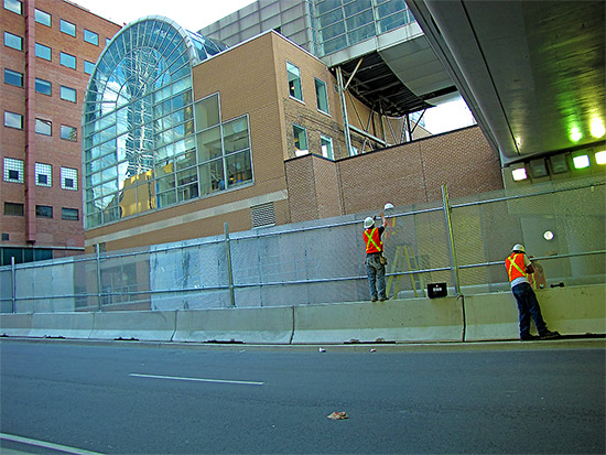 lower simcoe street, overpass, union station, skywalk, g20, security, fence, perimeter, toronto, city, life