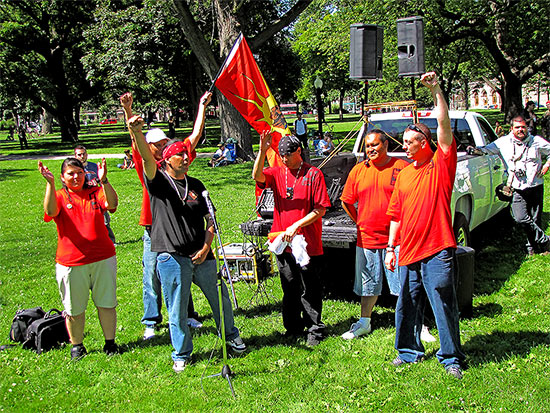 red power, native rights group, protests, protesters, g20, allan gardens, toronto, city, life