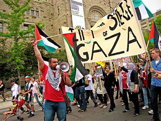 rom, royal ontario museum, university avenue, palestinian, israeli, protest, demonstration, march, rally, toronto, city, life