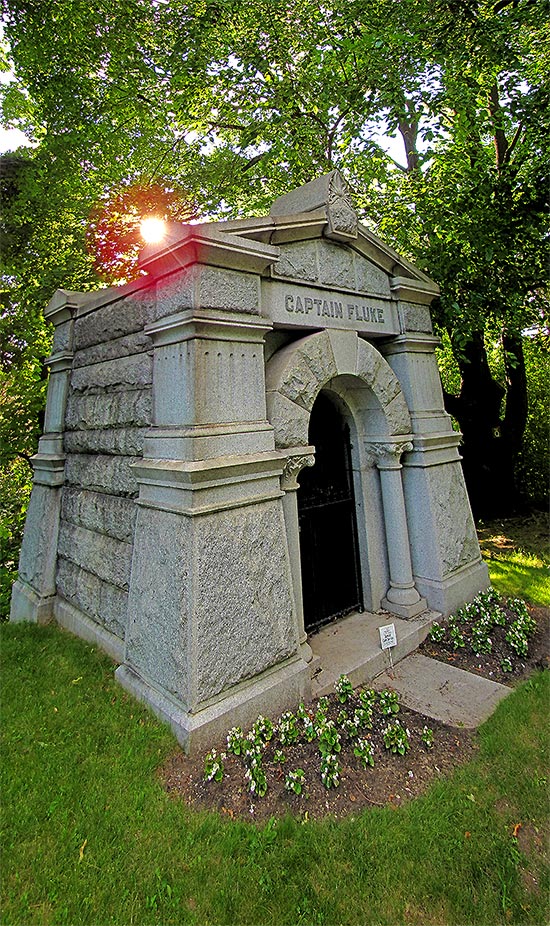 captain fluke, tomb, mausoleum, mount plesant cemetery, toronto, city, life