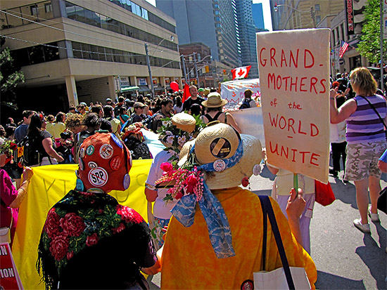grandmothers, g20, protests, protesters, college street, ocap, toronto, city, life