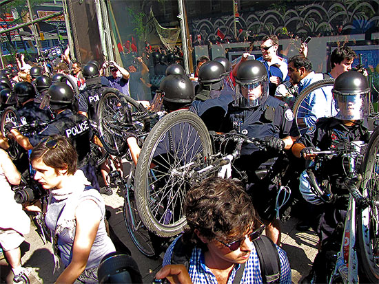 bicycle police, guard, college street, arrest, g20, protests, protesters, toronto, city, life