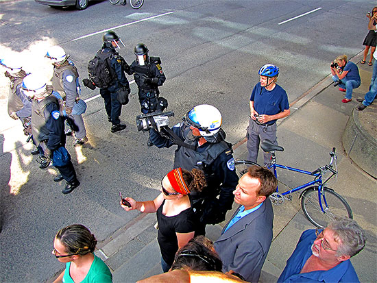 montreal riot police, video recording, g20, protests, university avenue, toronto, city, life