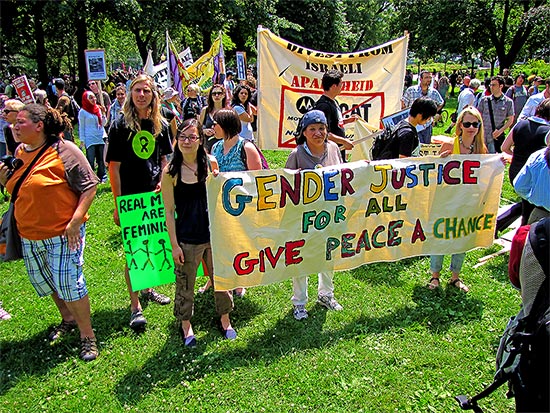 gender equality, protesters, protests, g20, allan gardens, toronto, city, life