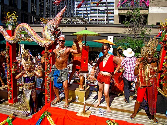 thailand, float, pride parade 2010, yonge street, toronto, city, life