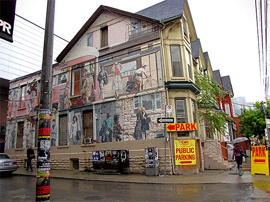 mural, adelaide street, hour, toronto, city, life