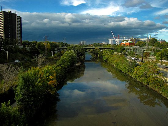 don valley parkway, river, fall, autumn, toronto, city, life