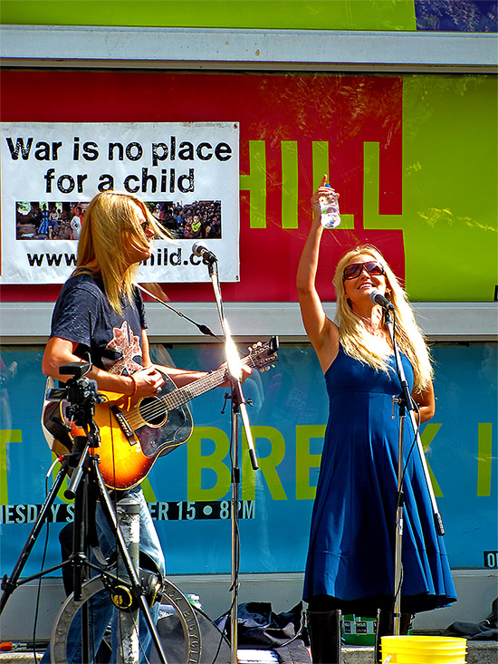 sass jordan, busking, john street, much music building, warchild.org, toronto, city, life