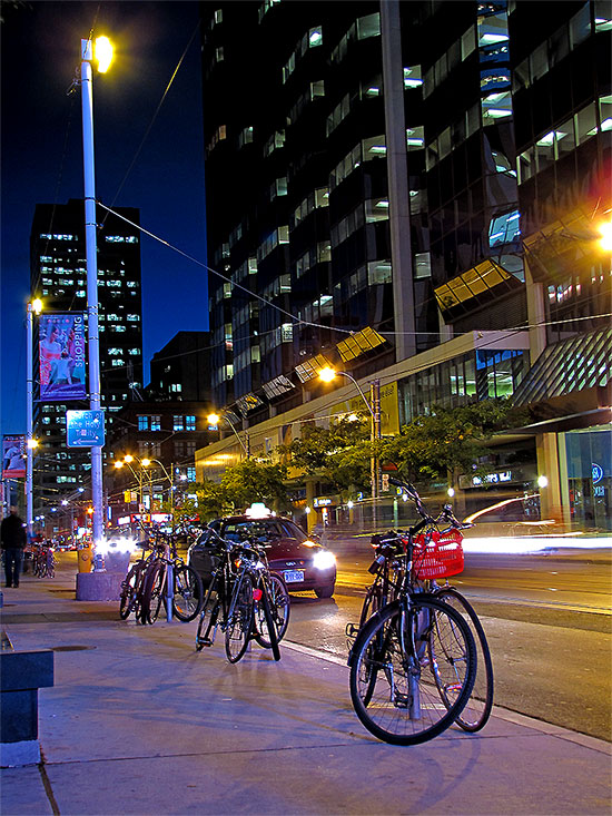 dundas street west, sunset, toronto, city, life