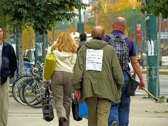 marc harris, looking for romance, love, note, pinned to back, parka, toronto, city, life