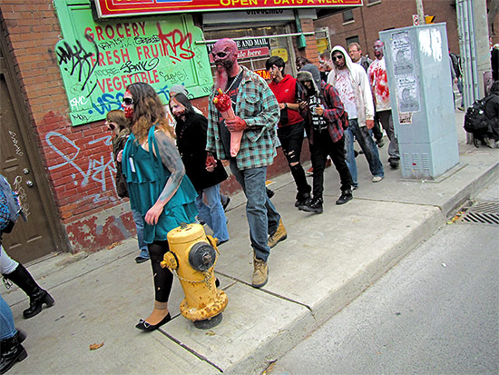2010, city, life, toronto, zombie walk