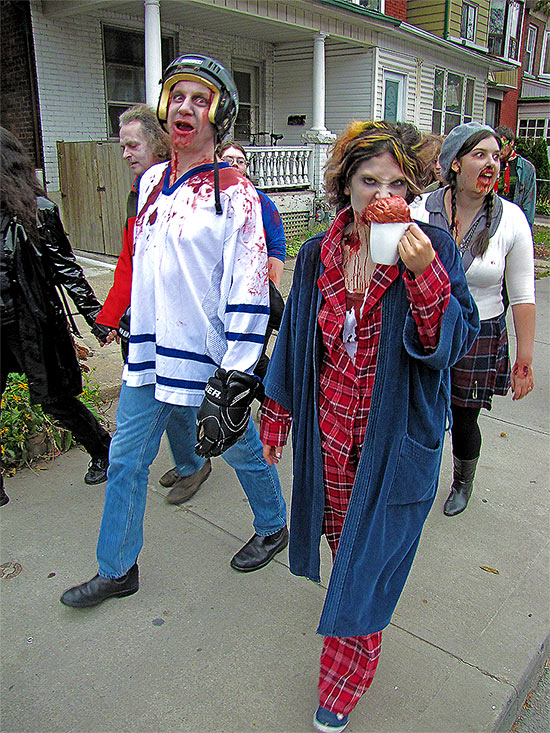 2010, city, life, toronto, zombie walk