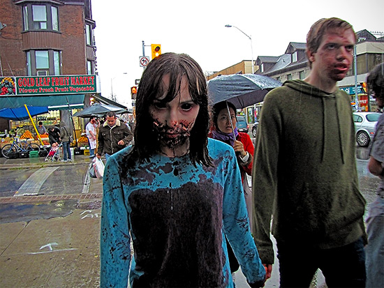 2010, city, life, toronto, zombie walk