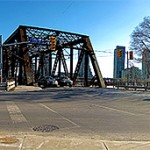 Random image: bridge over lazy waters