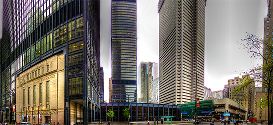 bay street, financial district, toronto stock exchange, panorama, hdr, toronto, city, life, blog