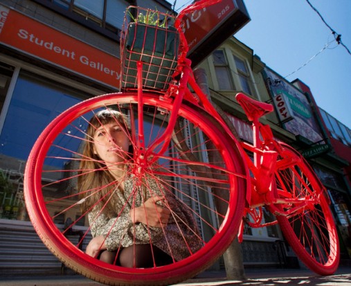 painted bicycle, ocad, caroline macfarlane, toronto, city, life,blog