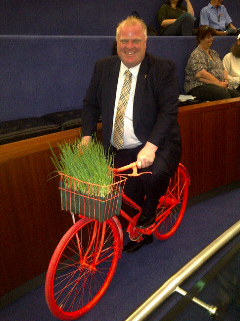 painted bicycle, rob ford, mayor, toronto, city, life, blog