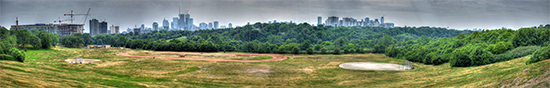 summer, heat, haze, panorama, hdr, toronto, city, life, blog