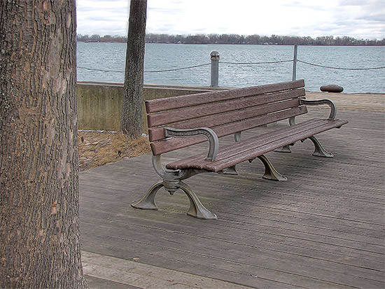 the sighing-est bench on the boardwalk